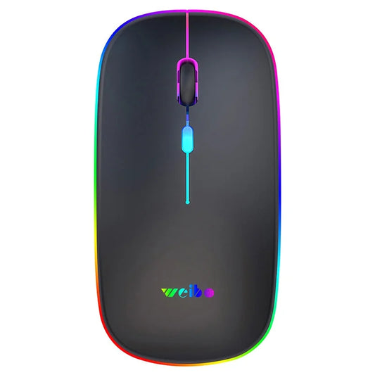 Mouse Sem Fio Recarregável RGB Silencioso