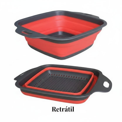 Escorredor Retrátil de Silicone Multiuso