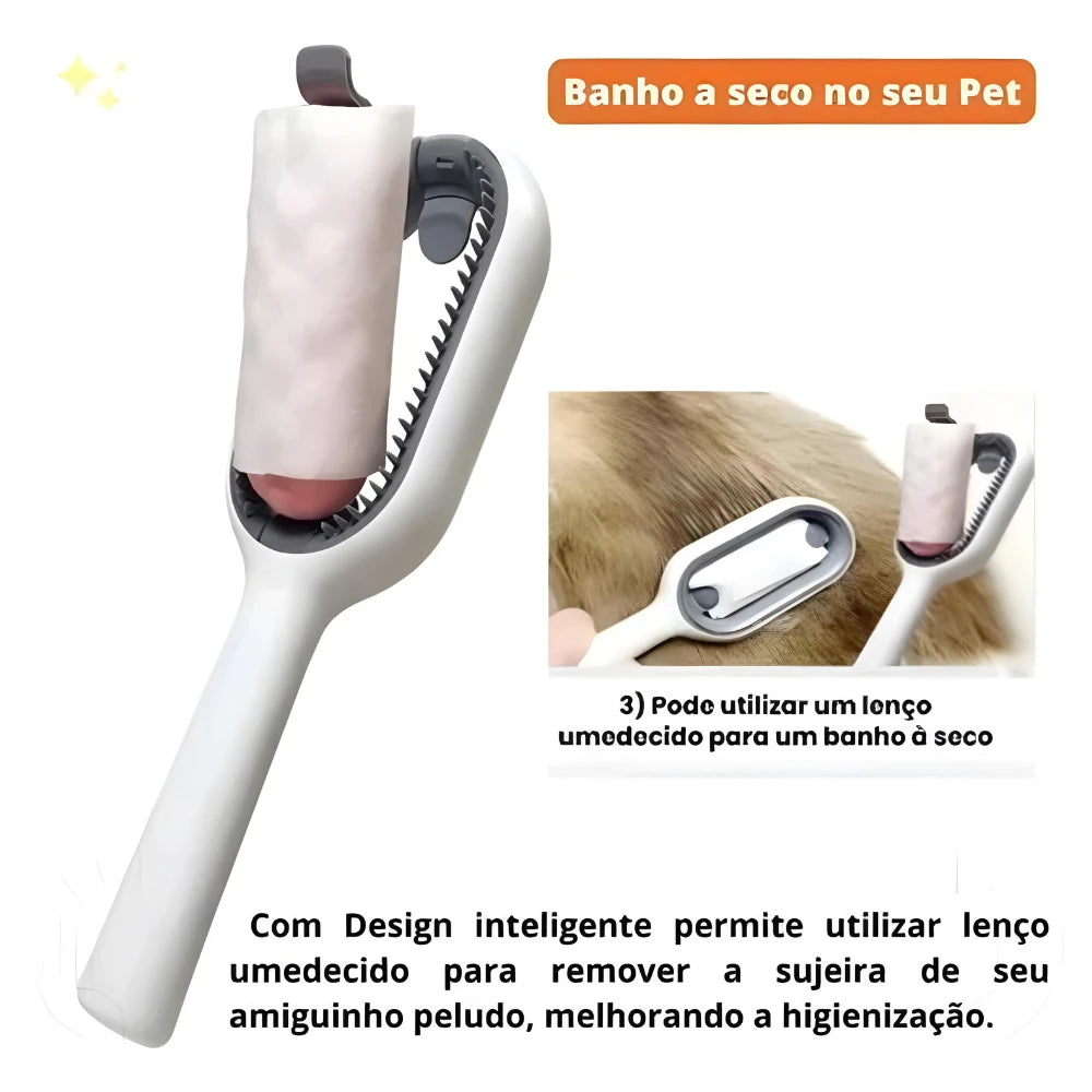 Escova Removedora de Pelos para Cães e Gatos